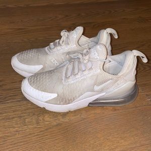 nike air max white! size five youth